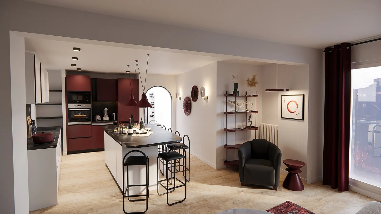 Détail de matière dans une réalisation livrée