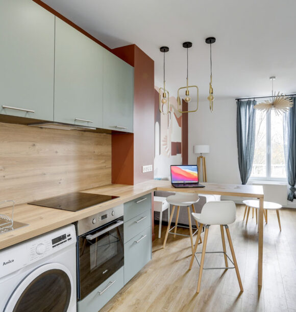 Decoration appartement st cloud cuisine verte 2