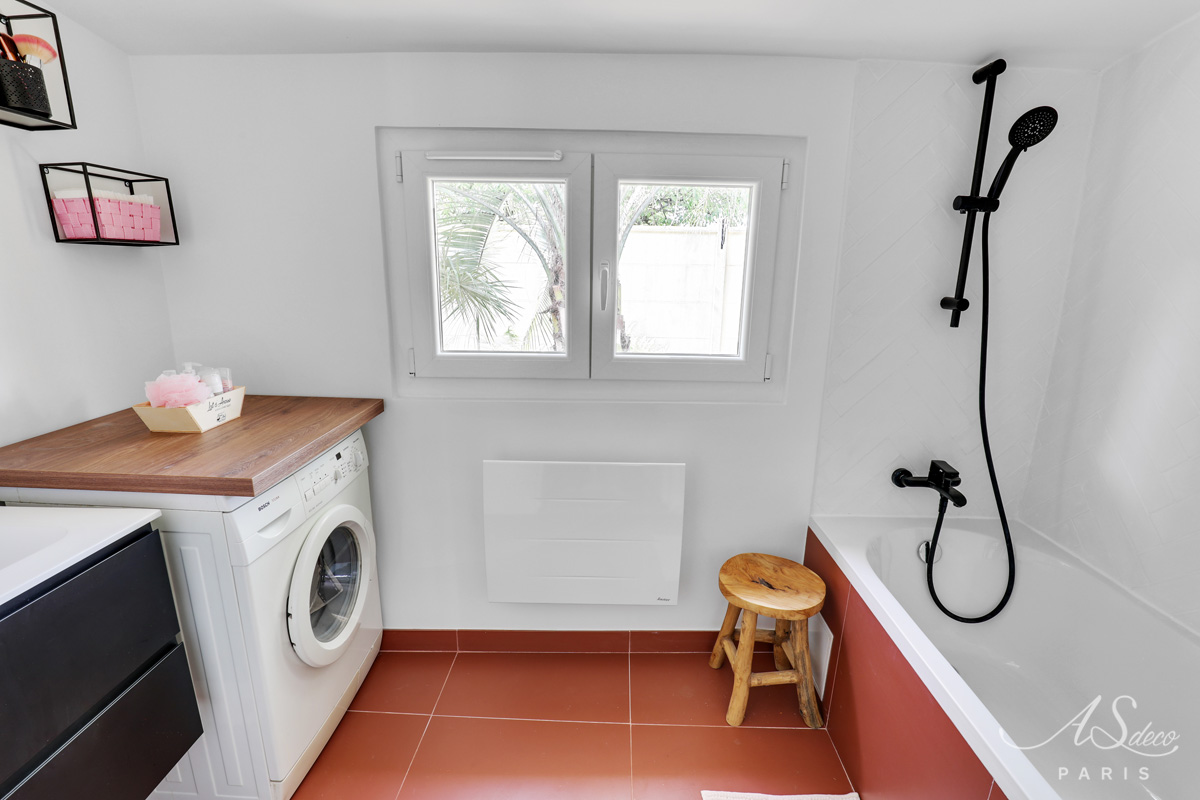 Renovation decoration maison le plessis bouchard salle de bain terracotta 1