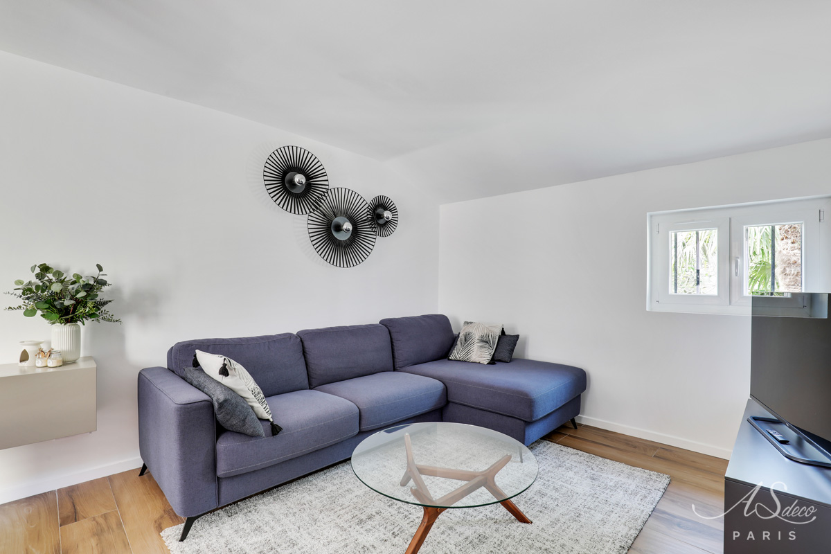 Renovation decoration maison le plessis bouchard sejour salon canape convertible 1