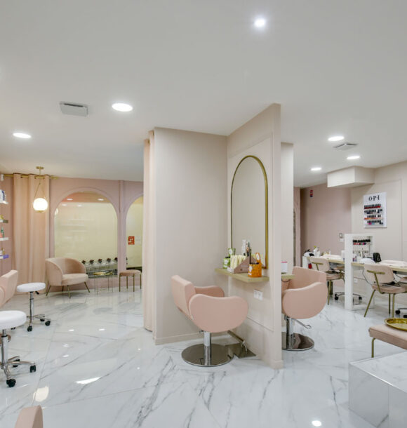Decoration institut sannois coiffeur manucure rose or 1