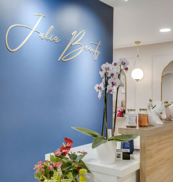 Decoration institut sannois comptoire rose bleu 2