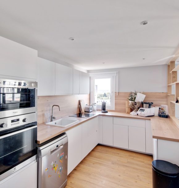Renovation decoration appartement hauts de seine suresnes cuisine ouverte