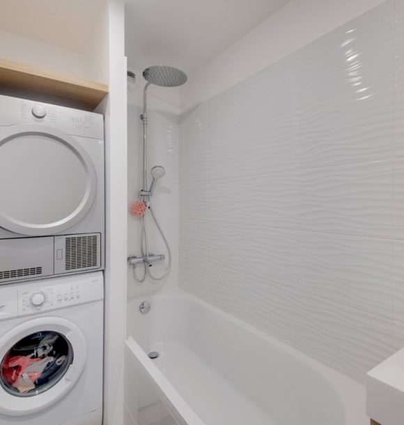 Renovation decoration appartement hauts de seine suresnes salle de bain buanderie