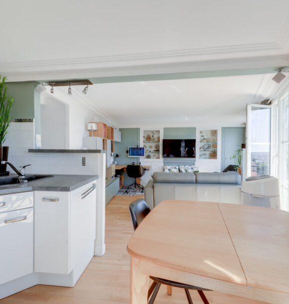 Decoration appartement paris abbesses salle a manger cuisine