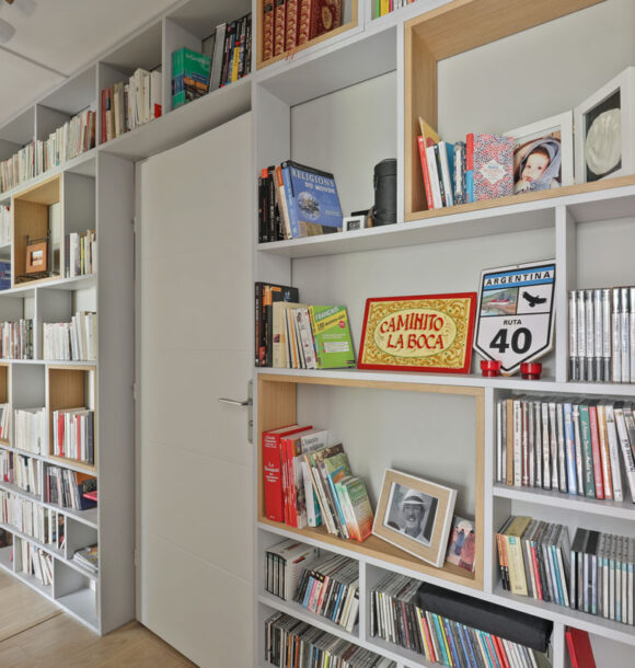Decoration appartement st cloud bibliotheque
