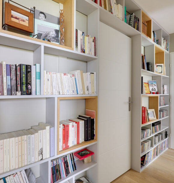 Decoration appartement st cloud couloir biblioteque